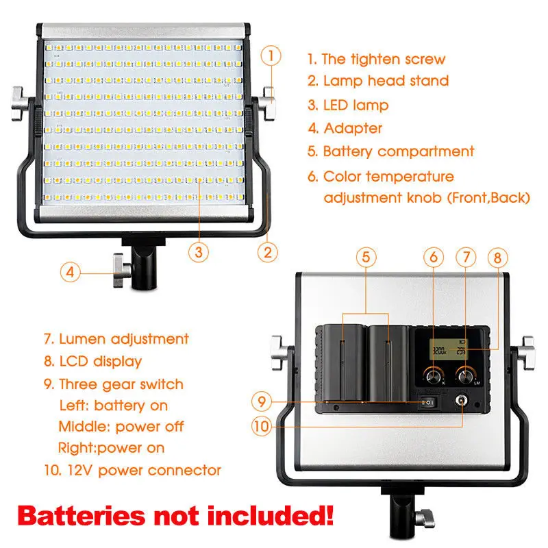 Продажа L4500 двухцветный 3200-5600K 200 LED 1650LM U кронштейн панель видео Фотография свет + сумка комплект для Canon Nikon Sony Pentax SLR камера