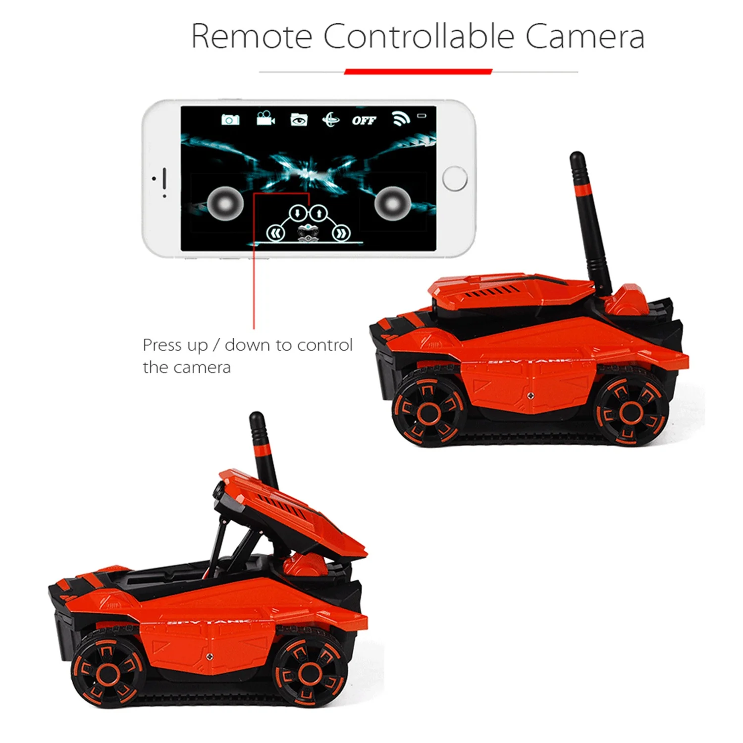 Радиоуправляемый бак Attop с Hd камерой Wi Fi Fpv 0 3 МП приложением пультом