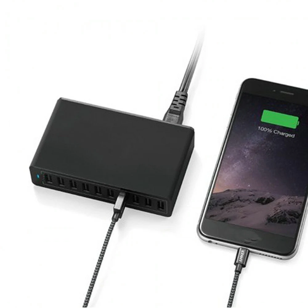 10 портов Мульти USB зарядное устройство концентратор 50 Вт 10А быстрое настенное док