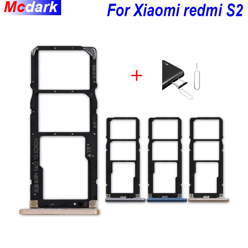 Для Xiaomi redmi S2 держатель sim карты лоток Слот для SD адаптер замена с SDCard