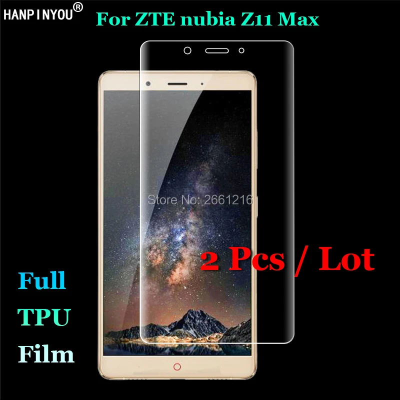 

2 Pcs For ZTE nubia Z11 Max 6.0" Front Slim Full Cover Edge to Edge Soft TPU Film Explosion-proof Screen Protector (Not Glass)