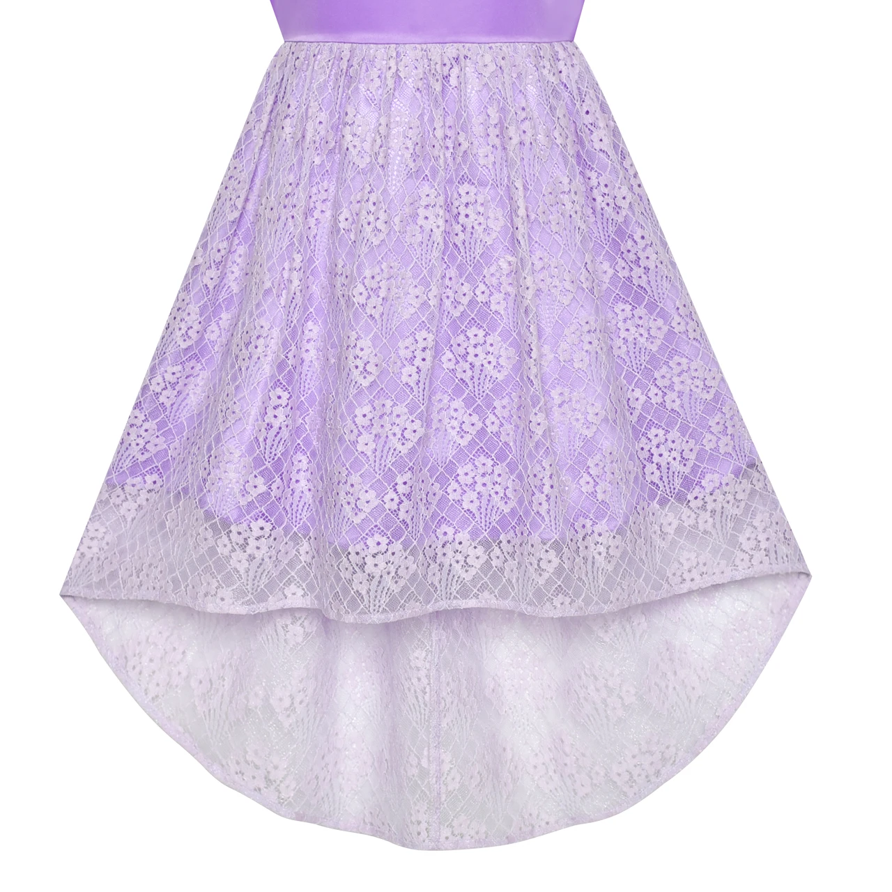 Flower Girl Dress Purple Off Shoulder Hi-low Bridesmaid 2020 Summer Princess Wedding Party Dresses Kids Clothes Pageant Carnival | Детская
