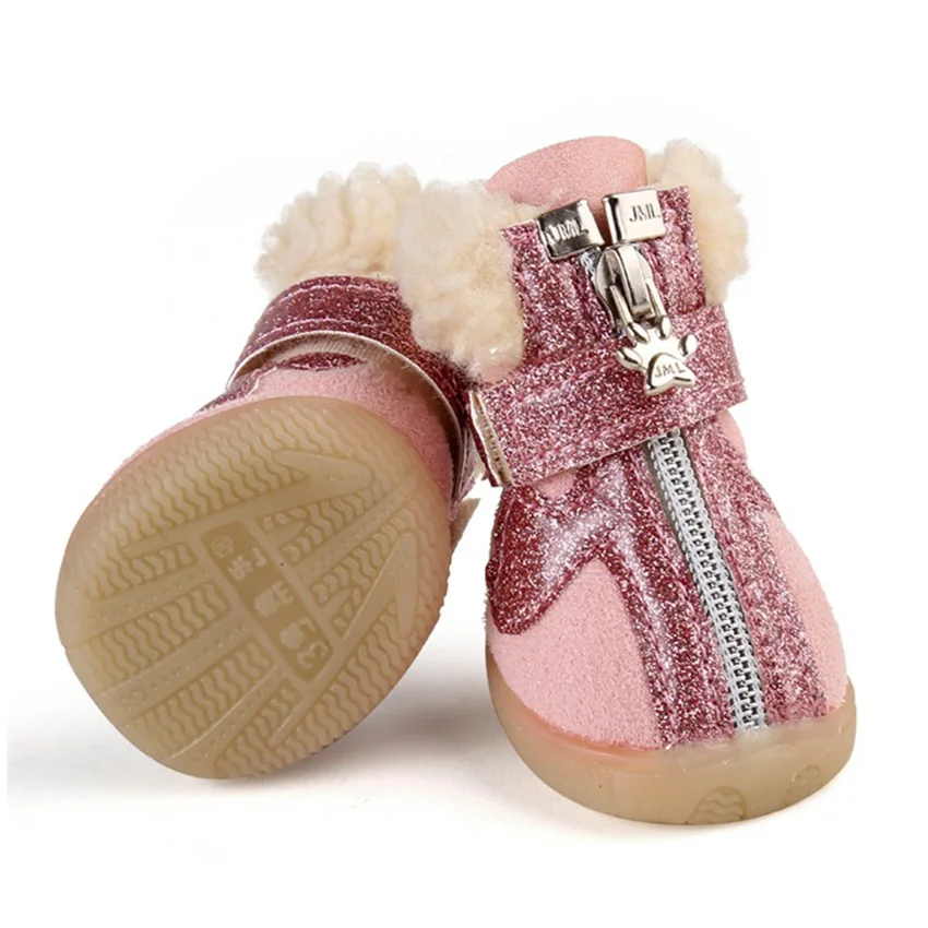 Утолщенная зимняя обувь для собак водонепроницаемые теплые зимние сапоги