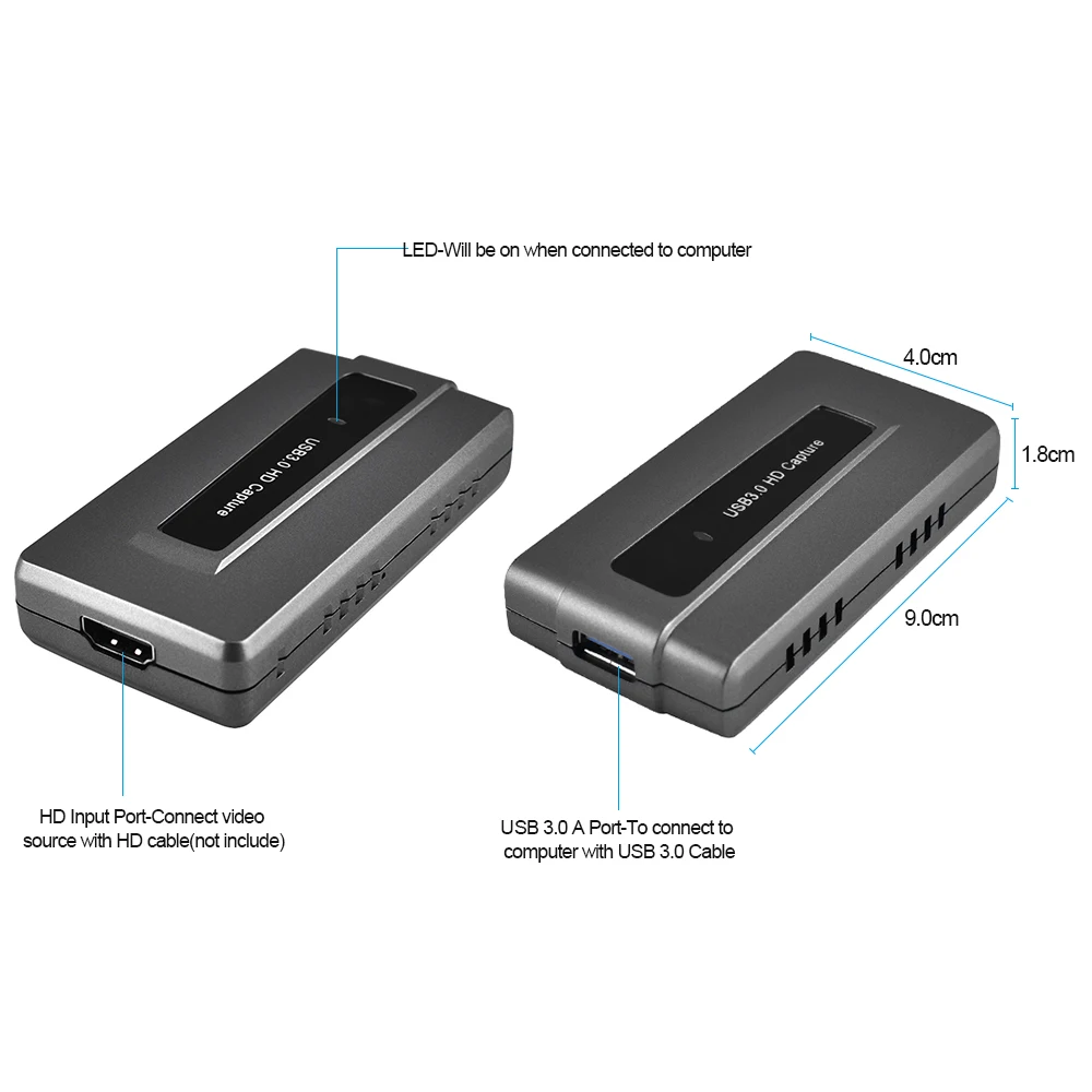 Ezcap287 USB 3 0 HD устройство захвата игр живая трансляция запись EasyCap 1080p 60fps Plug and Play для