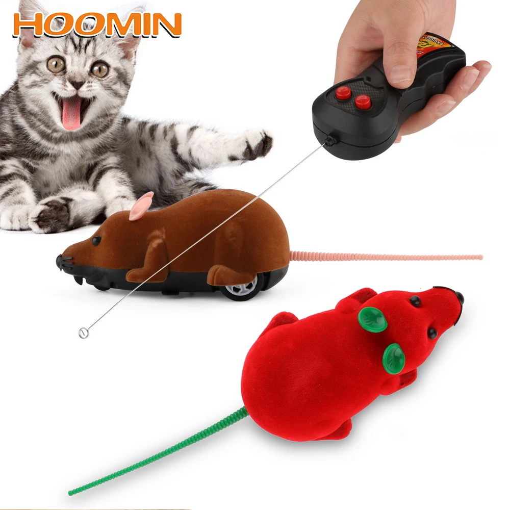 HOOMIN Беспроводной RC мышки для котов игрушки имитация Электрический Мышь Cat