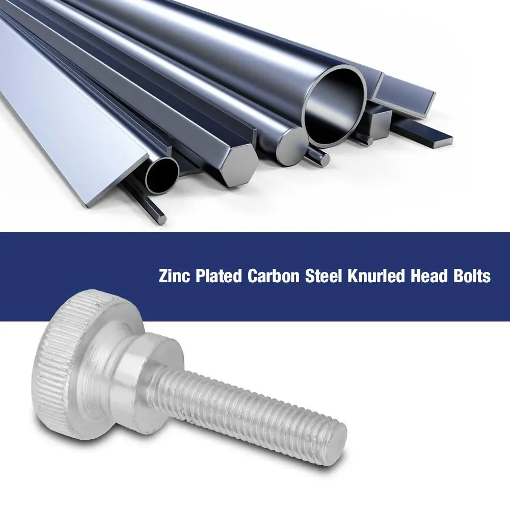 10 шт. M10 оцинкованная углеродистая сталь с плоской накатанной головкой Болты