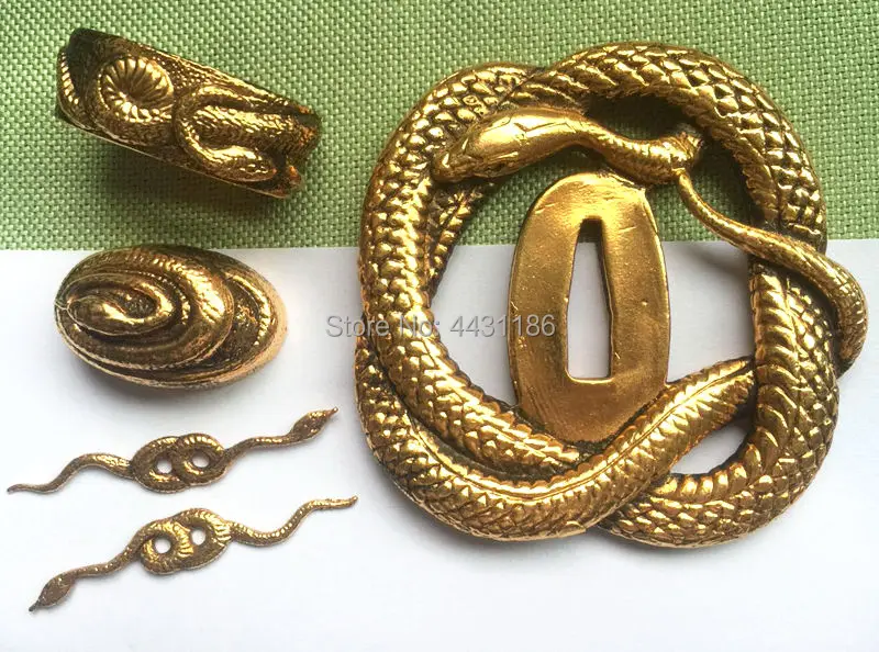 TSUBA Kashira Fuchi Menuki Katana японский Samurai Sash DIY медный фитинг|Мечи| |