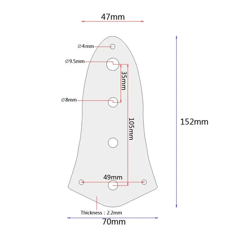 GE101E 4 отверстия Jazz Bass пластина управления цинковый сплав для джазовой бас