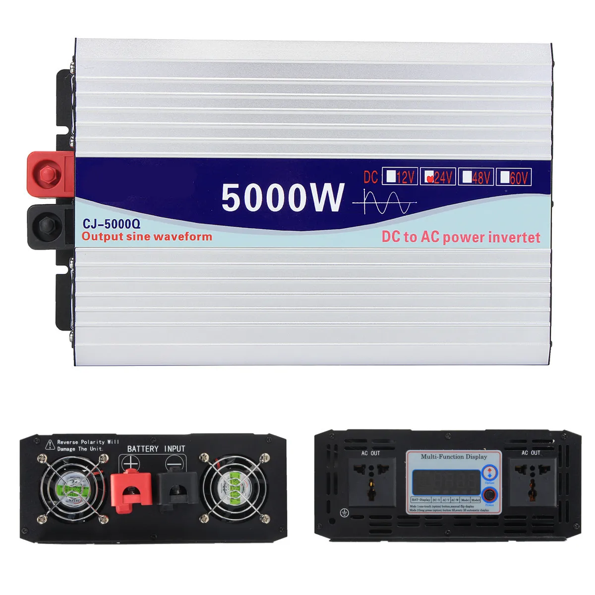 DC 12V/24V к переменному току 220V 6000/5000/4000/3000W инвертор с чистым синусом Мощность