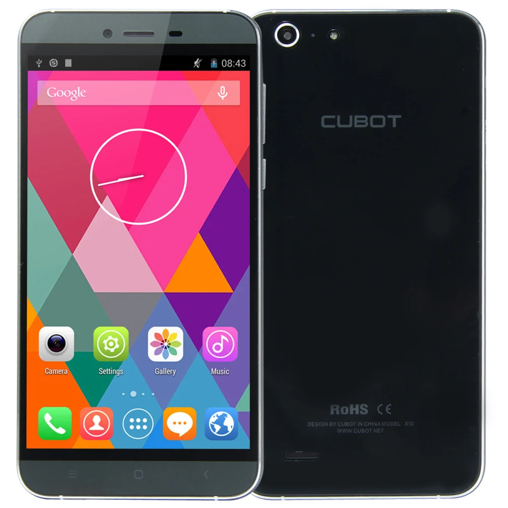 Восстановленное 5 дюйма CUBOT X10 Android 4 Смартфон HD ips Экран MTK6592 Octa Core 1 GHz 2 GB