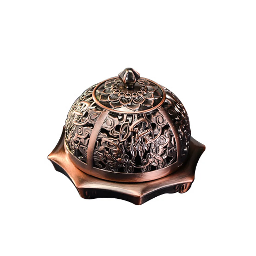 Ретро Античная имитация меди ремесло ладана катушки горелки держатель