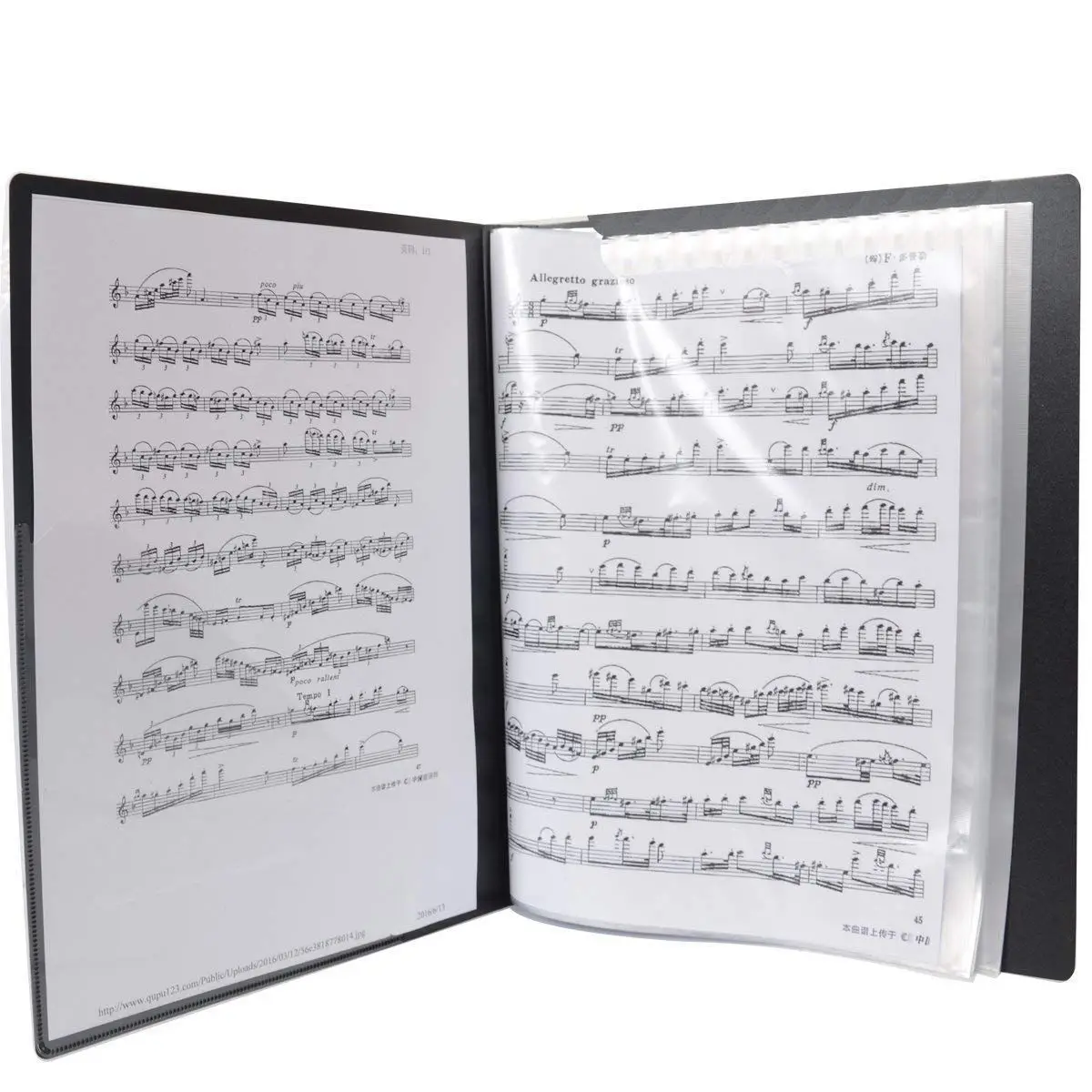 Music Score Folder Expanded Sheet Piano Book 40 Pockets Document Storage Holder Protective Organizer Accessories - A4 | Канцтовары для