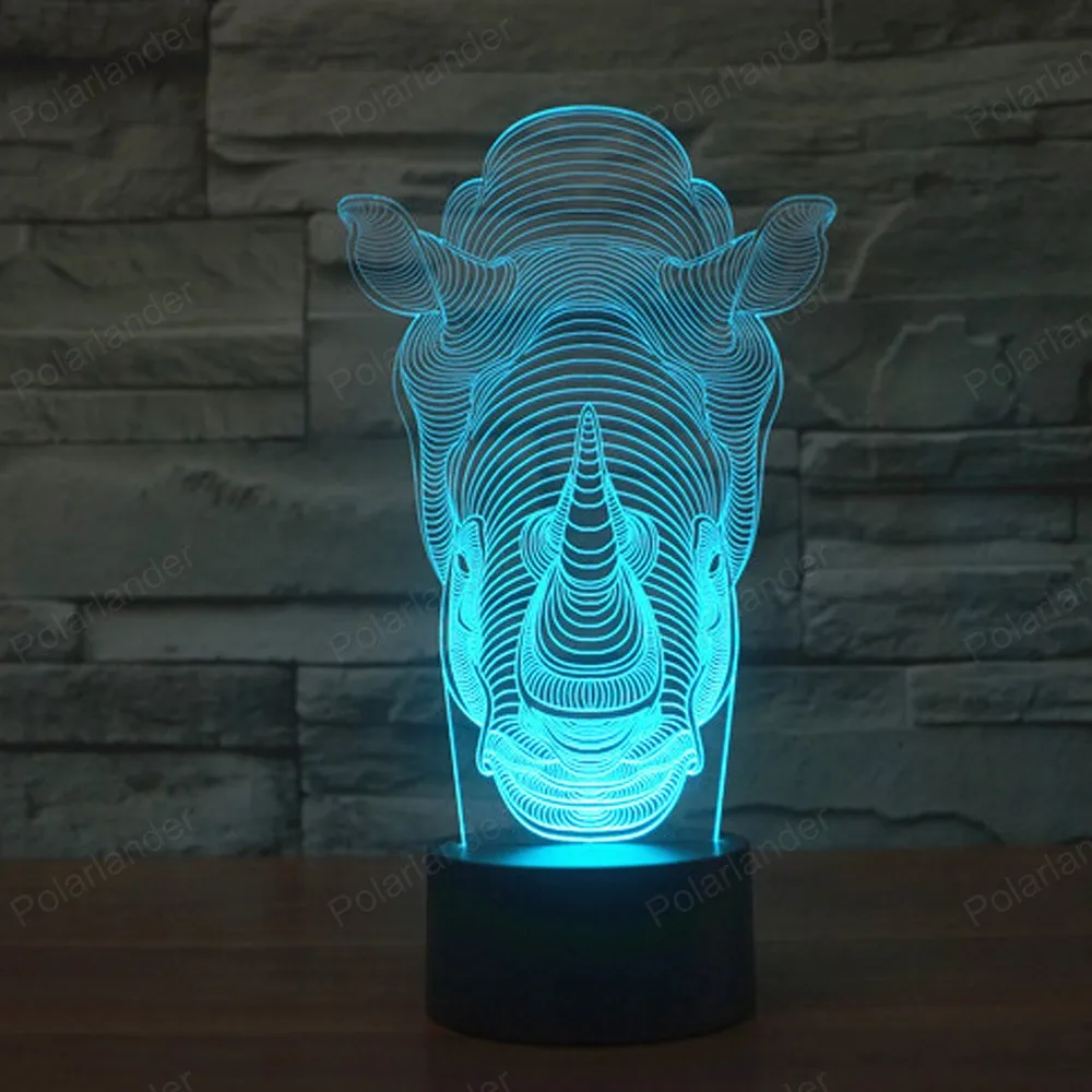 Сенсорный переключатель визуальные трехмерные огни красочные светодиодные