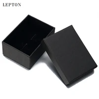 lepton black paper cufflinks boxes 30 pcslots high quality black matte paper jewelry boxes cuff links carrying case wholesale