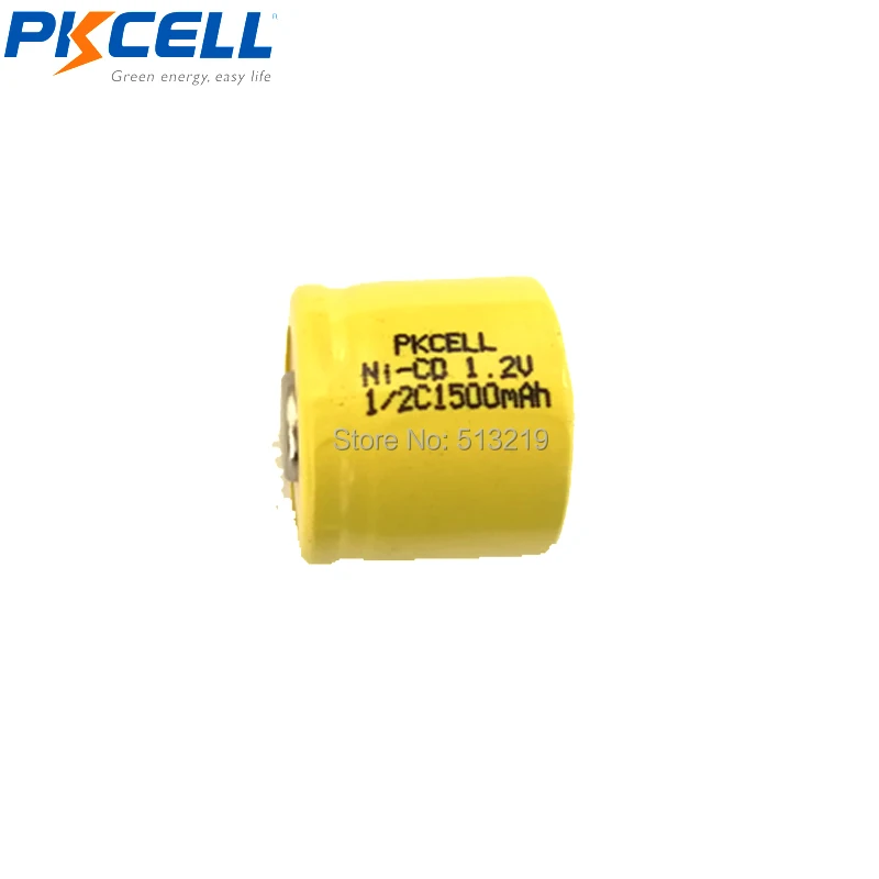 Аккумуляторная батарея PKCELL Ni-Cd 1500 мАч 1 2 в плоская крышка шт. | Электроника