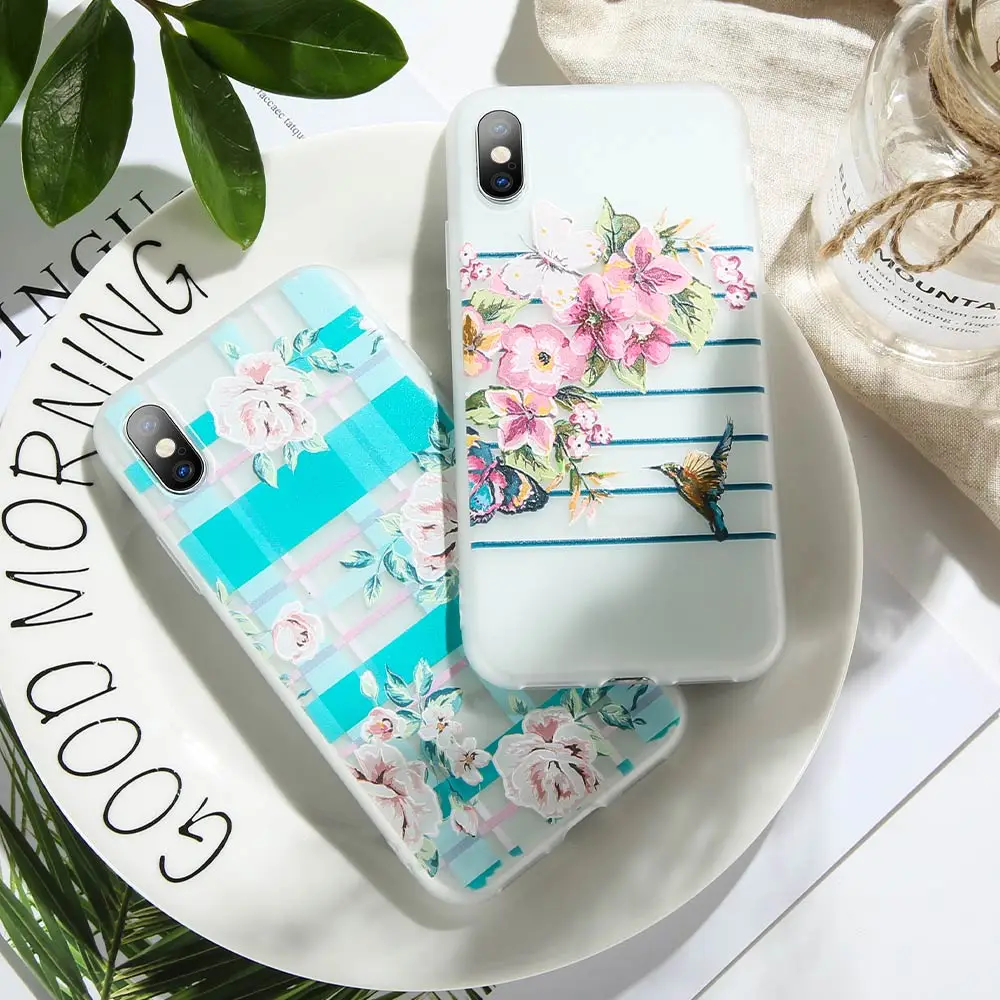 KISSCASE Модный цветочный чехол для iPhone 6 6S 7 8 Plus X XS MAX XR Ультратонкий Мягкий ТПУ чехлы