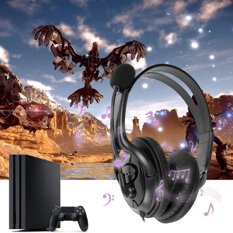 USB Проводная над головой игровая гарнитура стереонаушники с микрофоном для sony