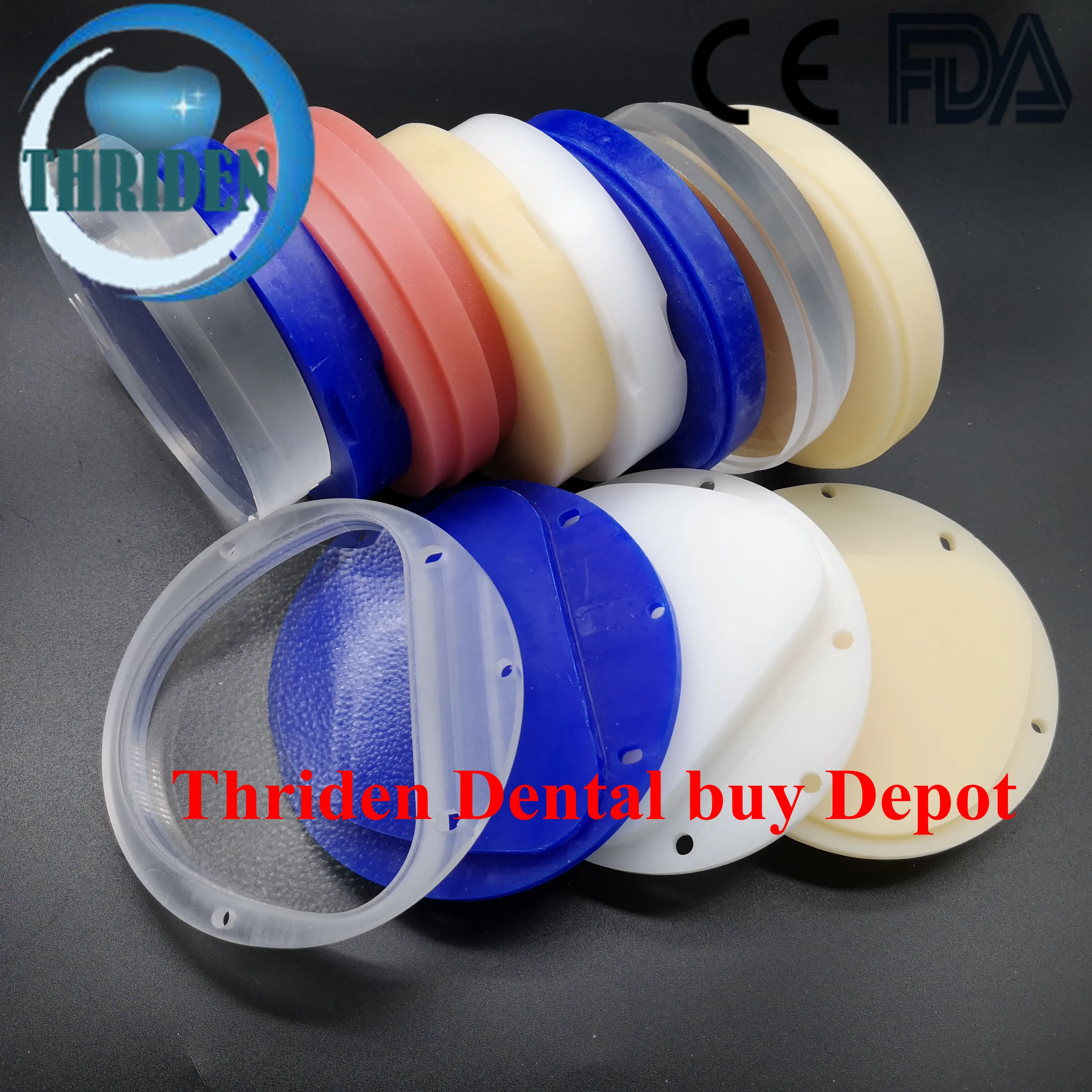 5 шт./лот 98*25 мм Dental PMMA диск для временной короны A0 A1 A2 A3 B1 BL розовый и прозрачный CAD