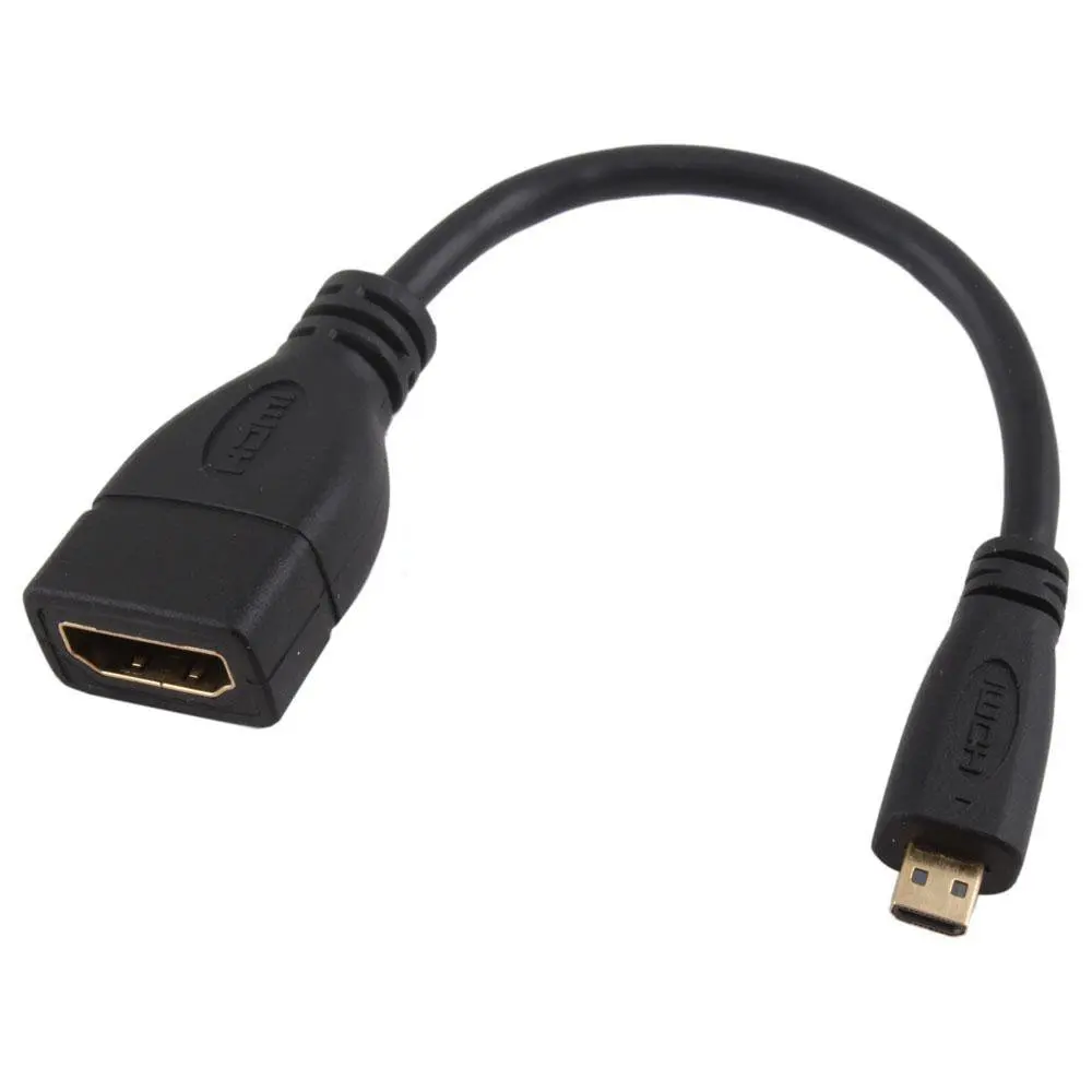 Переходник Micro-HDMI штекер-HDMI гнездо D A разъем кабель преобразователь 1080P |