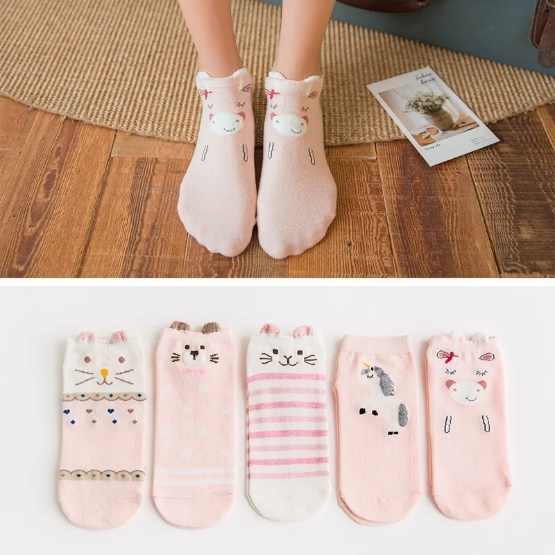 Фото 5Pairs Summer 2019 Women Cotton Socks Pink Cute Cat Ankle Short Casual Animal Ear Red Heart Gril Printed Женская одежда 5Pairs Summer 2019 Women Cotton Socks Pink Cute Cat Ankle Short Casual Animal Ear Red Heart Gril Printed Женская одежда