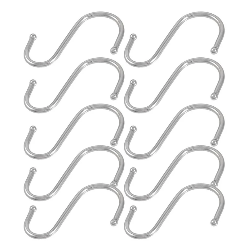 10 Pcs Metal S Shaped Spoon Pan Pot Hanging Hooks Hangers for Kitchen | Дом и сад