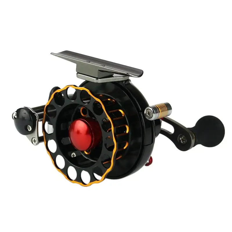 

YUMOSHI 4+1BB Black comfortable grip Alloy Fishing Reel Carp Feeder fishing reels Speed 3.5:1 Metal rocker arm Fishing Wheel