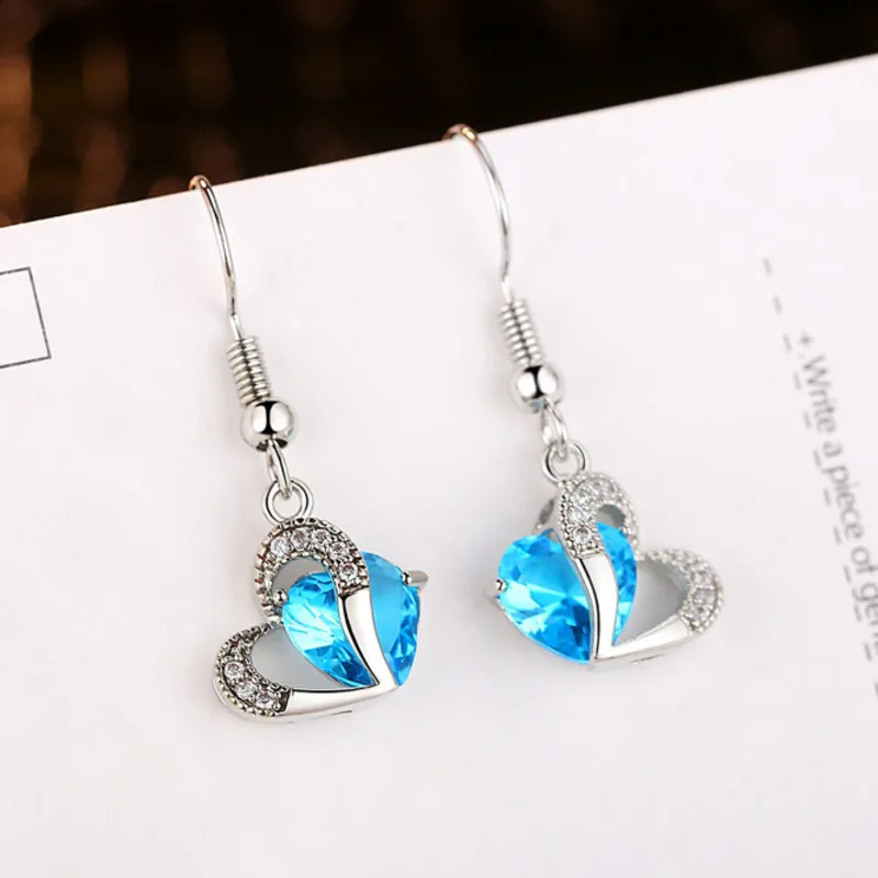 Новые модные свадебные браслеты ювелирные изделия серебряные серьги-капли для