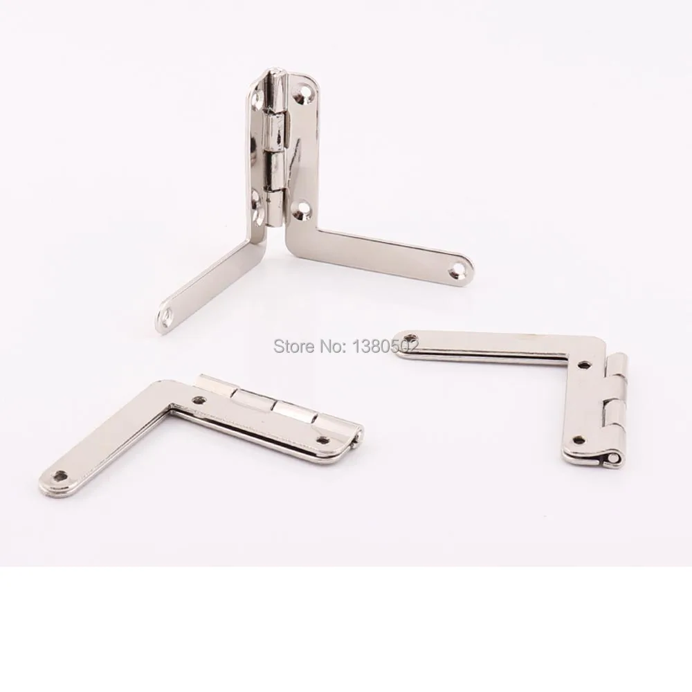 10Pcs/lot Silver Color 41*41mm Furniture Hinge Jewellery Box Wood Hinges Hardware accessories | Обустройство дома