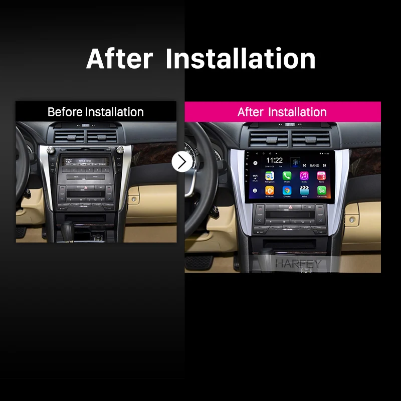 Harfey Android 8 1 для 2015 2016 2017 Toyota Camry ТВ тюнер 10 дюймов Автомобильный Стерео GPS Navi