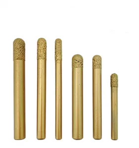 SHDIATOOL 10 шт. 3D вакуумный Алмазный станок с ЧПУ цилиндрический шариковый резак гравировальные биты инструменты для резьбы по камню алмазные сверла, Концевая фреза