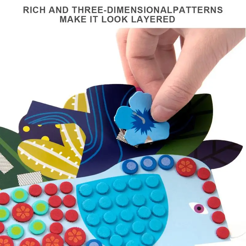 

Dot Painting Baby Puzzle Innovative Manual DIY 3D Art Stickers Cards Toddler Learning Poster Kit For Children Play Toy