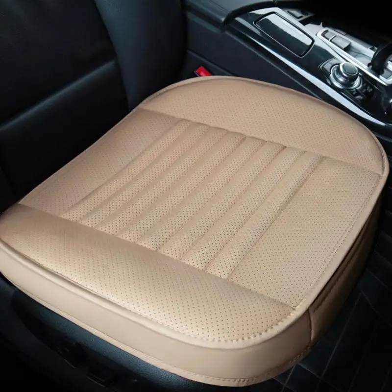 

Summer Car Seat Cover Summer Breathable PU Leather Cushion Front Chair Pad Beige Front Seat 530*510*10mm