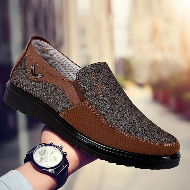 

Canvas Loafers Shoes Slip On Men Casual Shoes Summer New 2019 Breathable Fashion Soft Flat Driving Shoes Brm-088