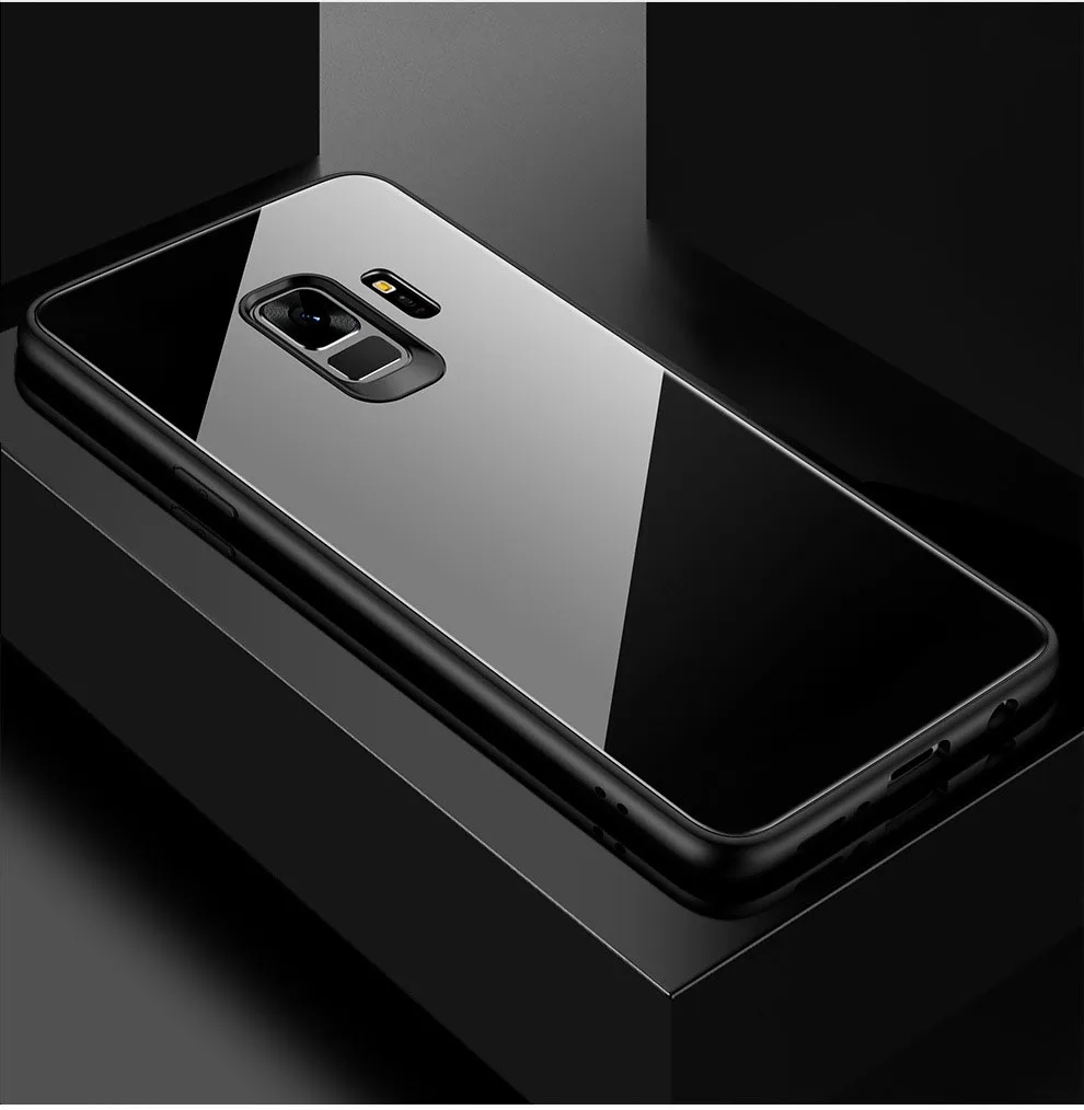 Чехол из закаленного стекла для Samsung Galaxy A6 A8 Plus S8 S9 2018 J3 2017 J2 J5 J7 Prime S7 Edge Note 8 9
