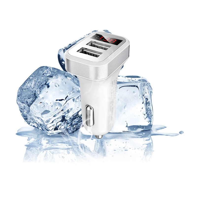 Двойной Переходник USB для зарядки в машине 5 3.1A цифровой светодиодный дисплей