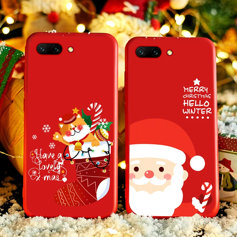 Силиконовый чехол для Huawei Honor 10 Рождественский Оригинальный 3D рельефный 9 Y6 2018 Mate
