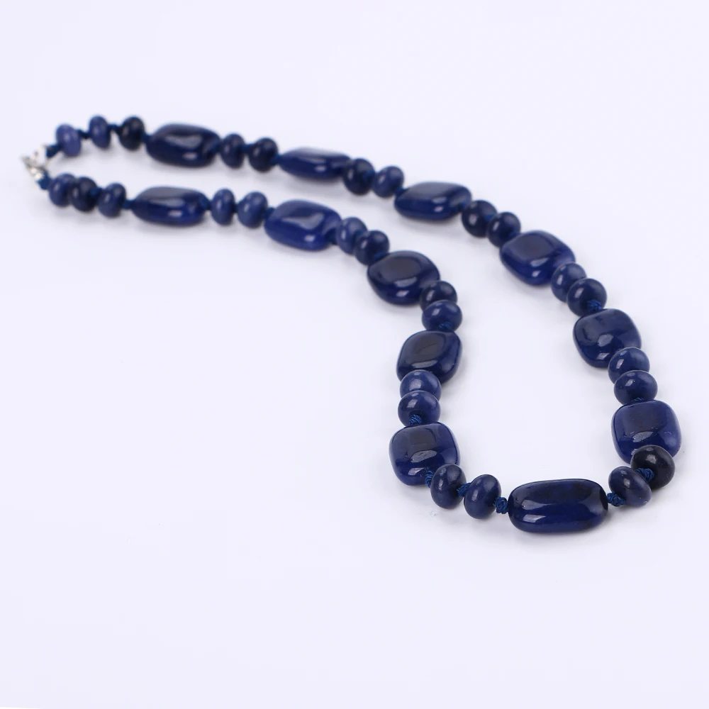Jewnou лазурит подружки невесты ожерелье с натуральными камнями Кристалл ювелирные