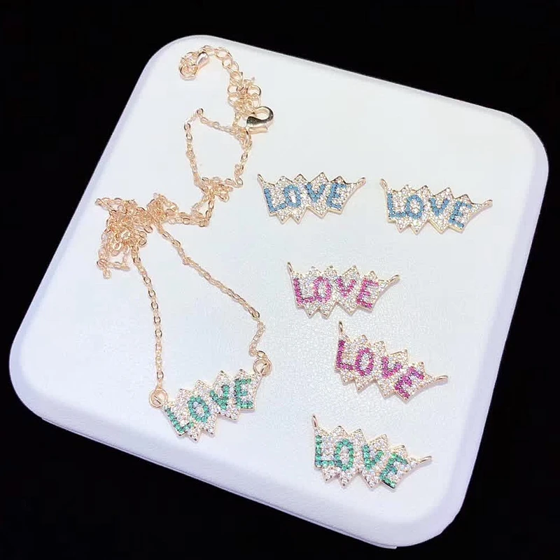 6PCS ZYZ-N9803 Micro Paved CZ Crown Love Pendants Necklaces Necklace | Украшения и аксессуары
