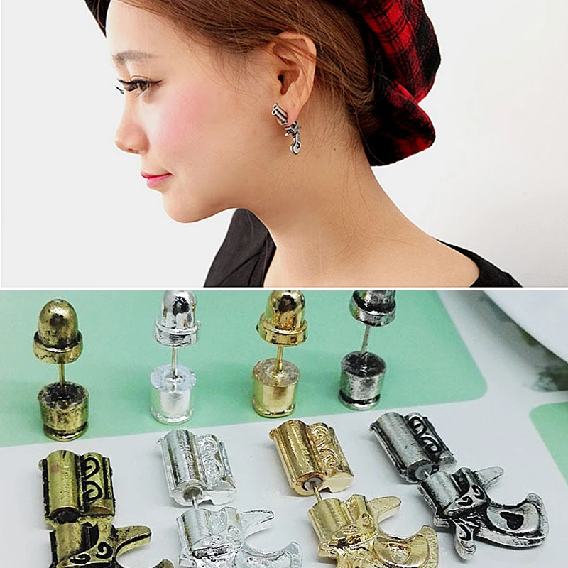 Ручные пули высшего класса 1 пара креативные горячие продажи серьги трехмерные 4