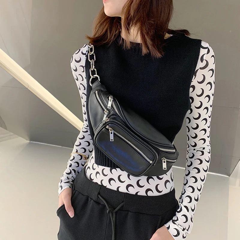 Long Sleeve Bodysuits Women Round Collar Crescent Print Slim Jumpsuits Pastel Goth Fashion | Женская одежда