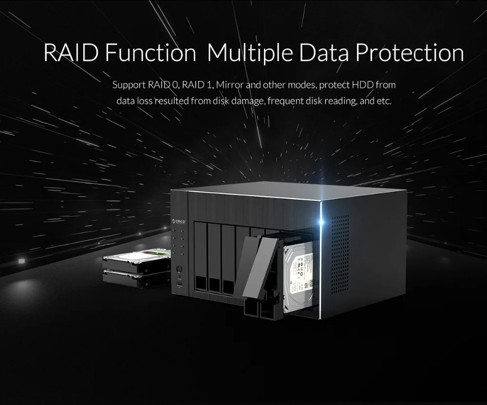 ORICO корпус жесткого диска с Raid 2 5/3 5 дюймов 8-Bay сети подключены хранения 12 ТБ