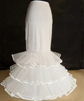 new long bride petticoats white 1 hoop 3 layers formal dress underskirt crinoline mermaid corset wedding accessories