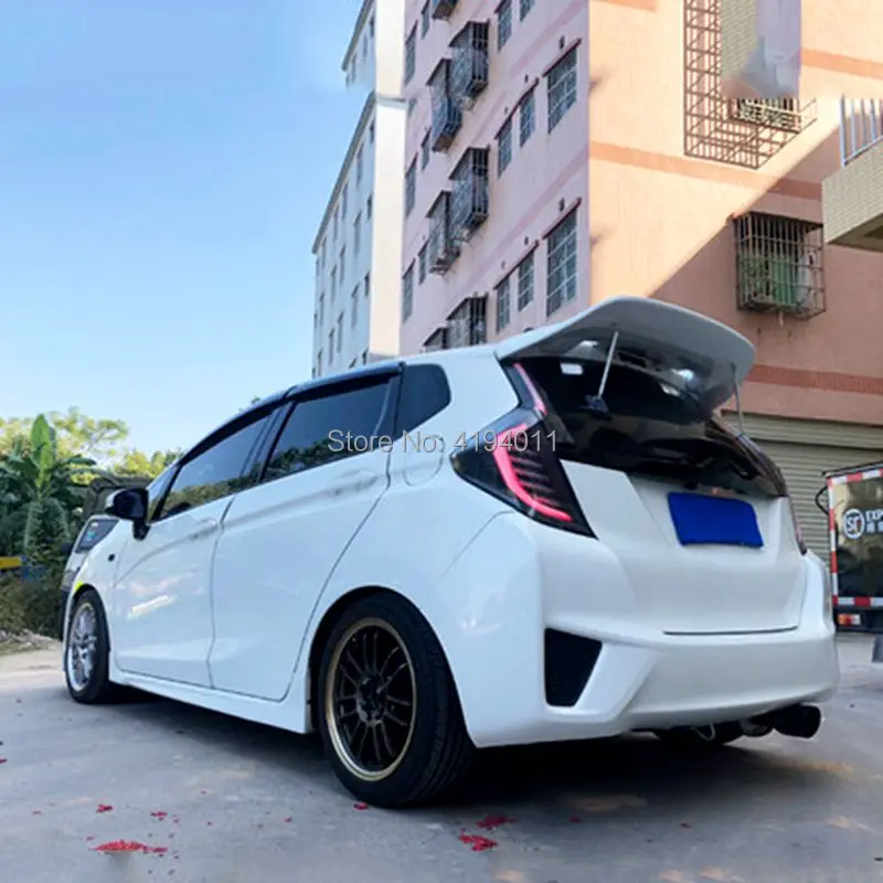 Для Honda Fit Jazz 2014 2015 2016 2017 2018 2019 ABS пластиковый Неокрашенный Грунтовка Цвет сзади