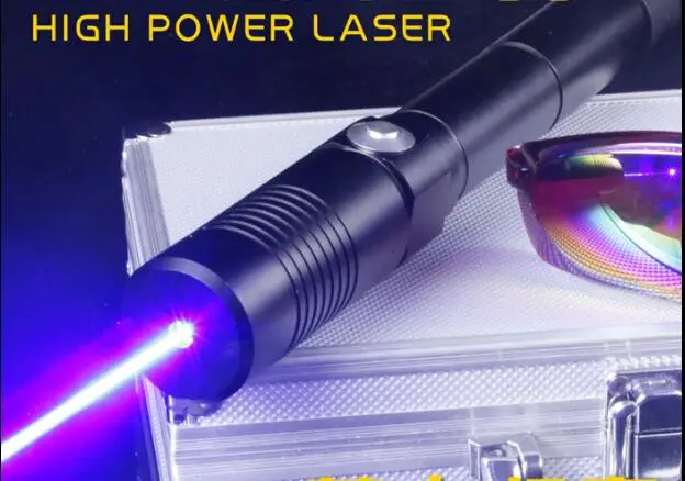 

High Power Military Blue Laser Pointer 500W 500000m 450nm Flashlight Light Burn match candle lit cigarette wicked Lazer Hunting