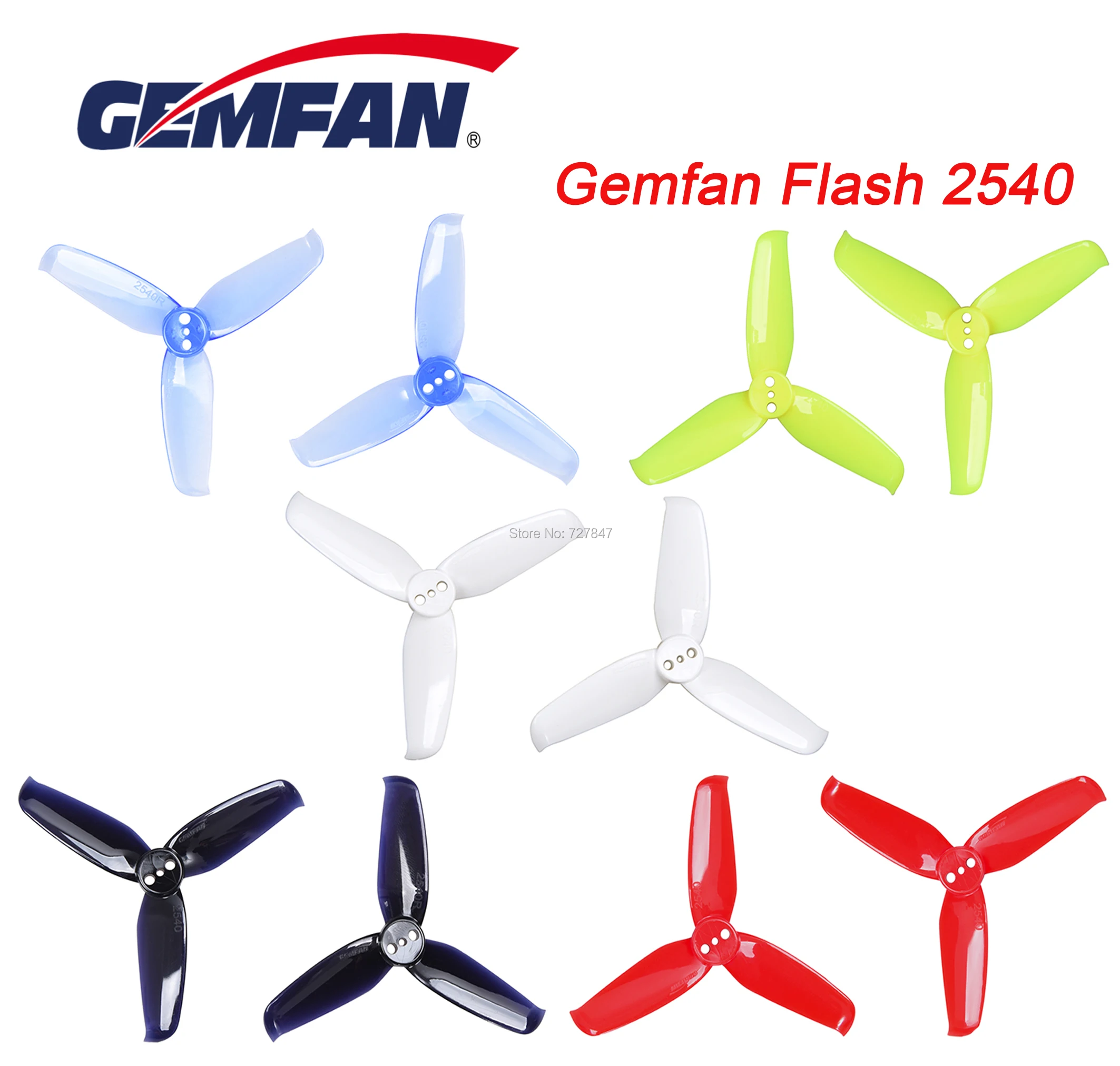 Пропеллеры Gemfan Flash 2540 8 пар/16 шт. 2 5x4 5 дюйма с 3 лезвиями крепежным отверстием 1 мм