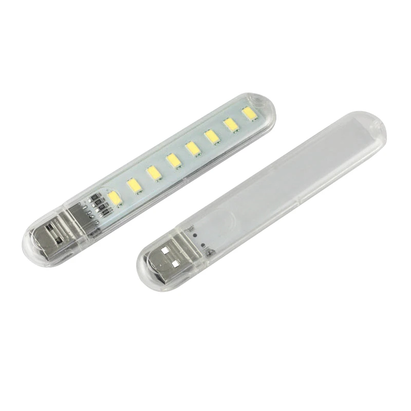 Яркий 8 Led ночник USB Светодиодная лампа для мобильного питания компьютерное