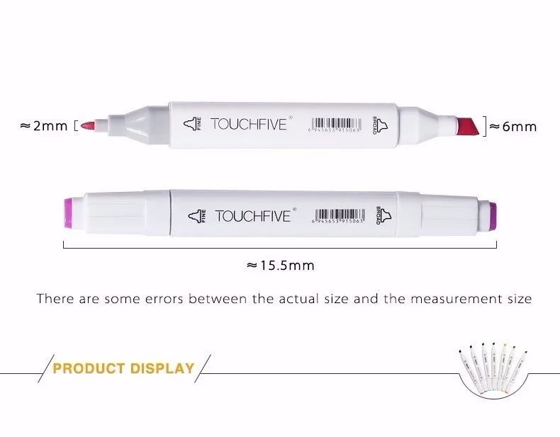 Touchfive Профессиональный персонаж эскиз маркеры товары для рукоделия 12 24 цвета