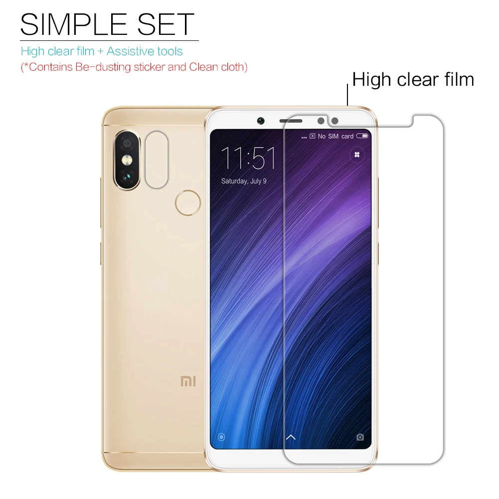 Защитная пленка NILLKIN для Xiaomi Redmi Note 5 прозрачная/матовая пластиковая мягкая
