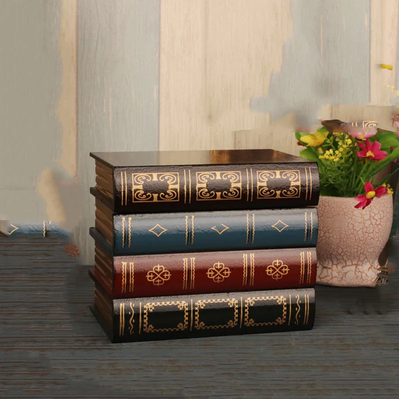 Поддельные книги коробка винтажный реквизит для хранения книг упаковка