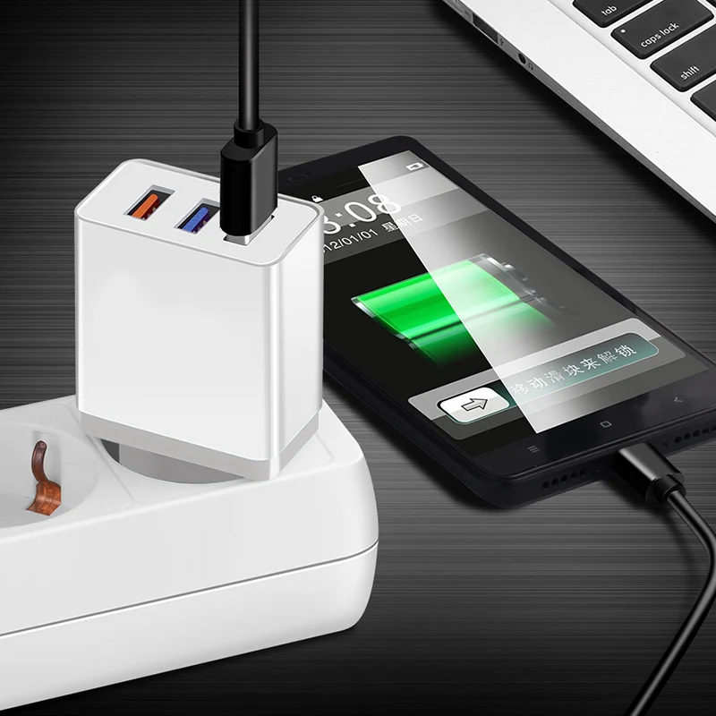 Зарядное устройство USB 5В 2.4A настенное зарядное для iphone 7 8 Samsung S8 S9 Plus Зарядка Xiaomi